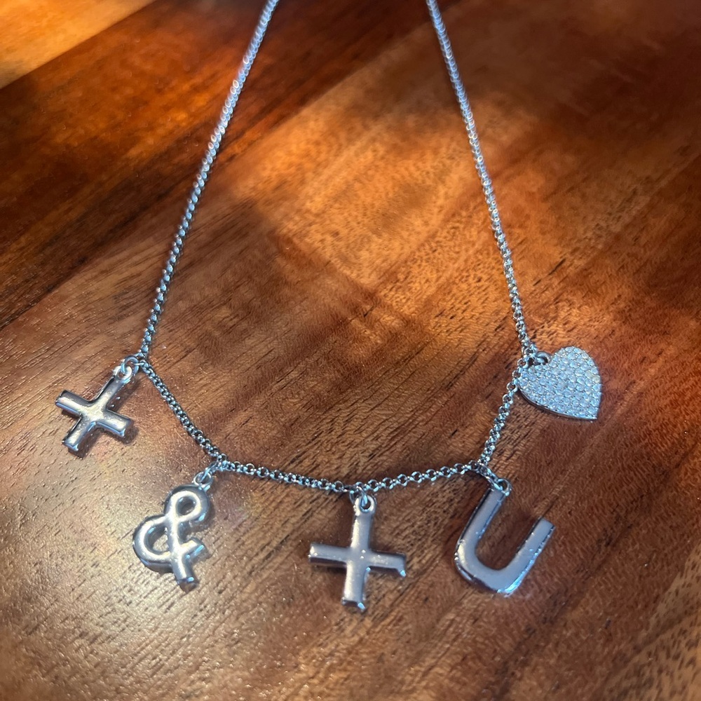 Swarovski Silver Charm Necklace